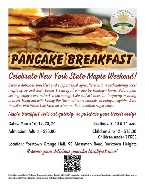 Pancake Breakfasts Celebrating Maple Weekends